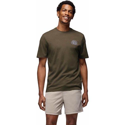 Prana Lands Beginning SS Tee, Color: Mud, Size: XL