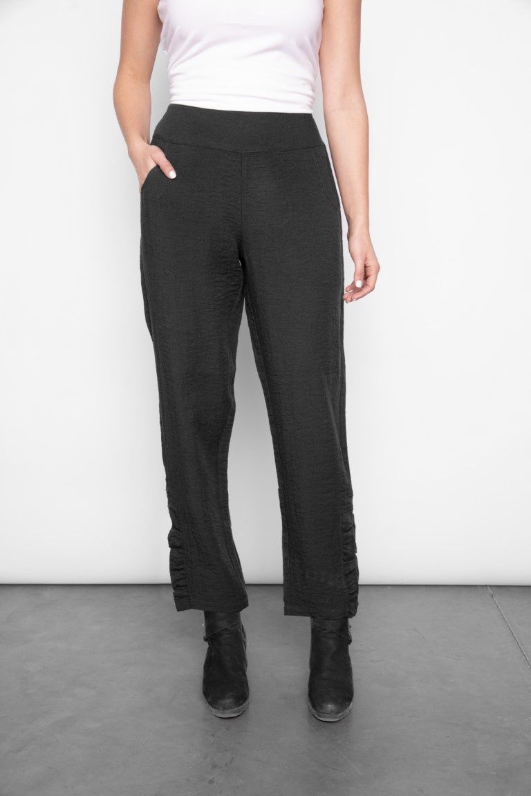 Express Travel Ruched Ankle Women&#39;s Pant, Color: Black, Size: XS