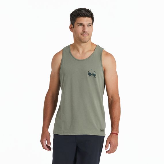 Men&#39;s ATV Wander Crusher-Lite Tank Top, Color: Moss Green, Size: S