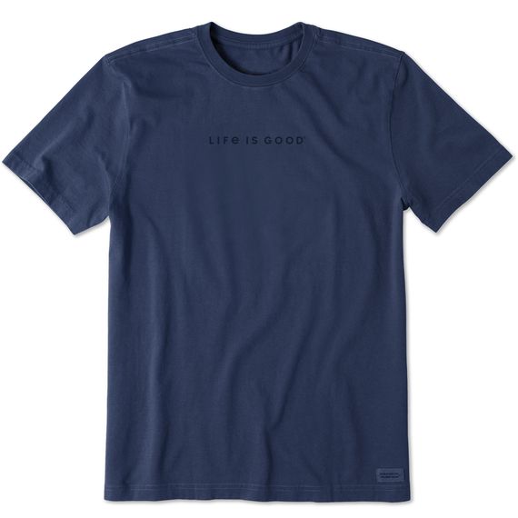 Men&#39;s LIG Wordmark Horizontal Crusher Tee Shirt, Color: Darkest Blue, Size: L