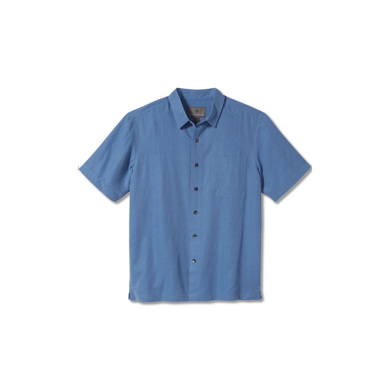 Desert Pucker Dry Short Sleeve Shirt, Color: Parisian Blue, Size: Large