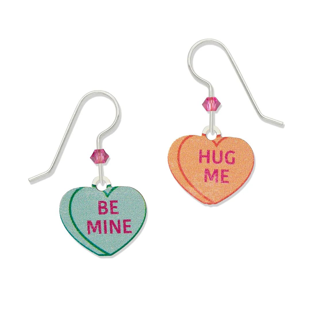 Heart Candies Earrings, Color: Silver