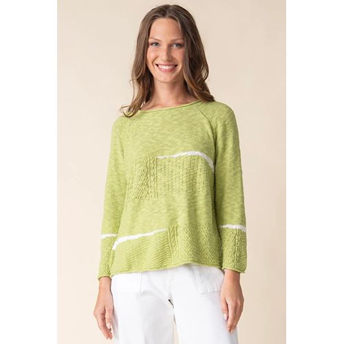 Spring Speckle Boatneck Pullover, Color: Leaf, Size: Small