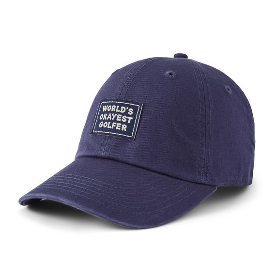 Adult Unisex Vintage World&#39;s Okayest Golfer Chill Cap, Color: Darkest Blue, Size: OS