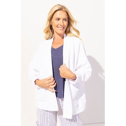 Cool Breeze Terry Sundown Jacket, Color: White, Size: Small