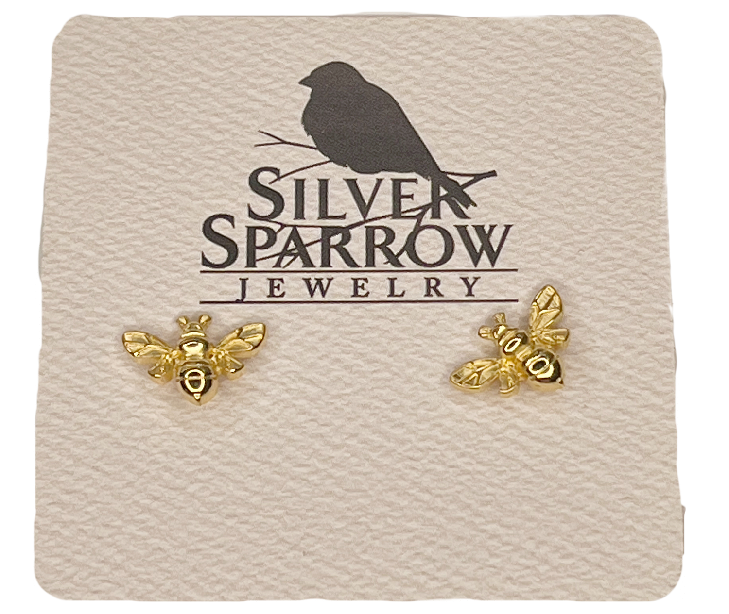 Save the Bees, Gold Studs Earrings, Color: Gold