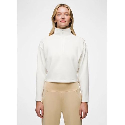 Shea Half Zip, Color: Soft White, Size: Small