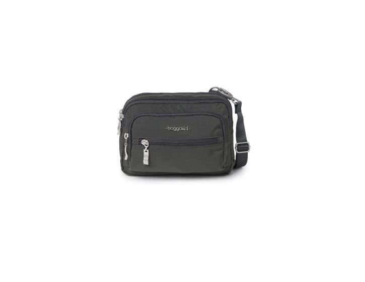 Triple Zip Handbag, Color: Charcoal