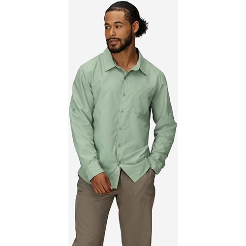 AirExchange SolarShield LS Shirt, Color: Agate Green, Size: Small