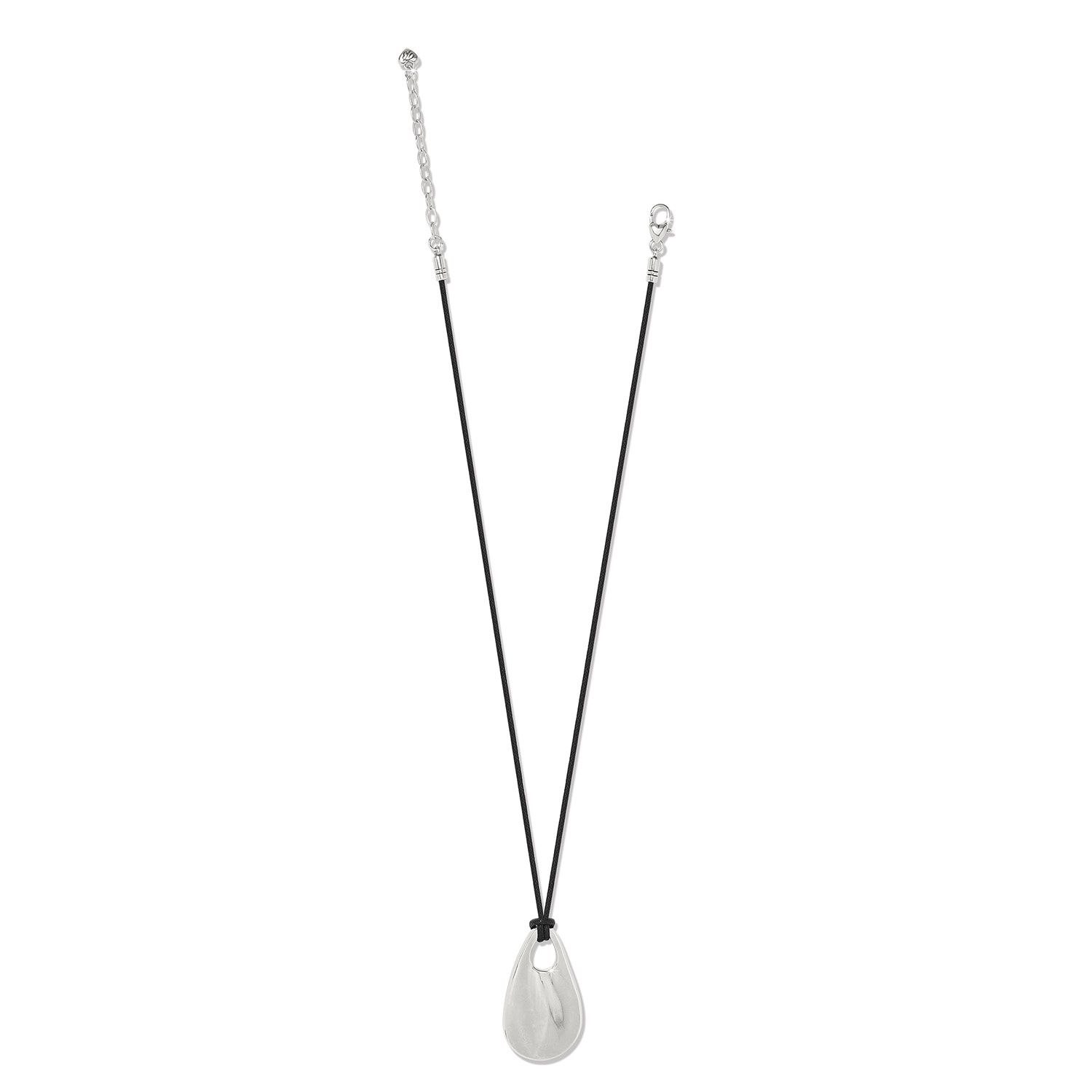 Cascade Drop Cord Necklace, Color: Silver