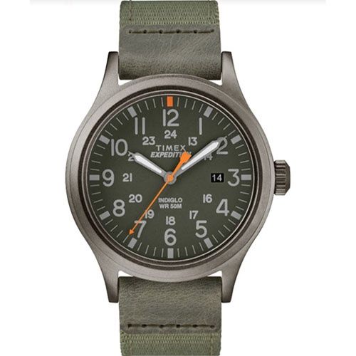 Timex Expedition Scout 40mm Black Face Fabric Strap Watch, Color: Black