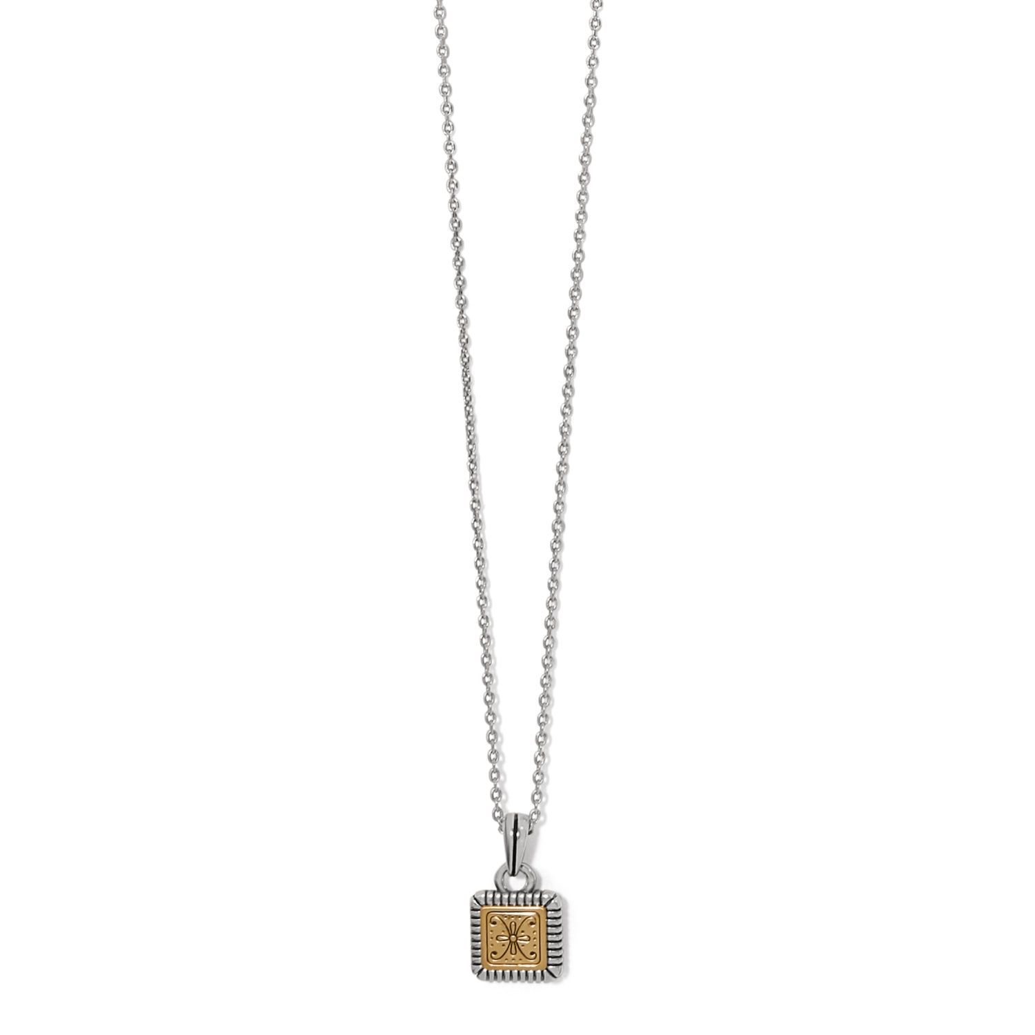 Mosaic Two Tone Mini Tile Necklace, Color: Silver/Gold