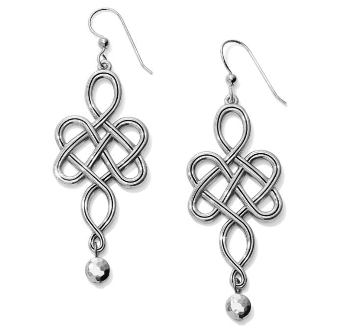 Interlok Endless Knot French Wire Earrings, Color: Silver