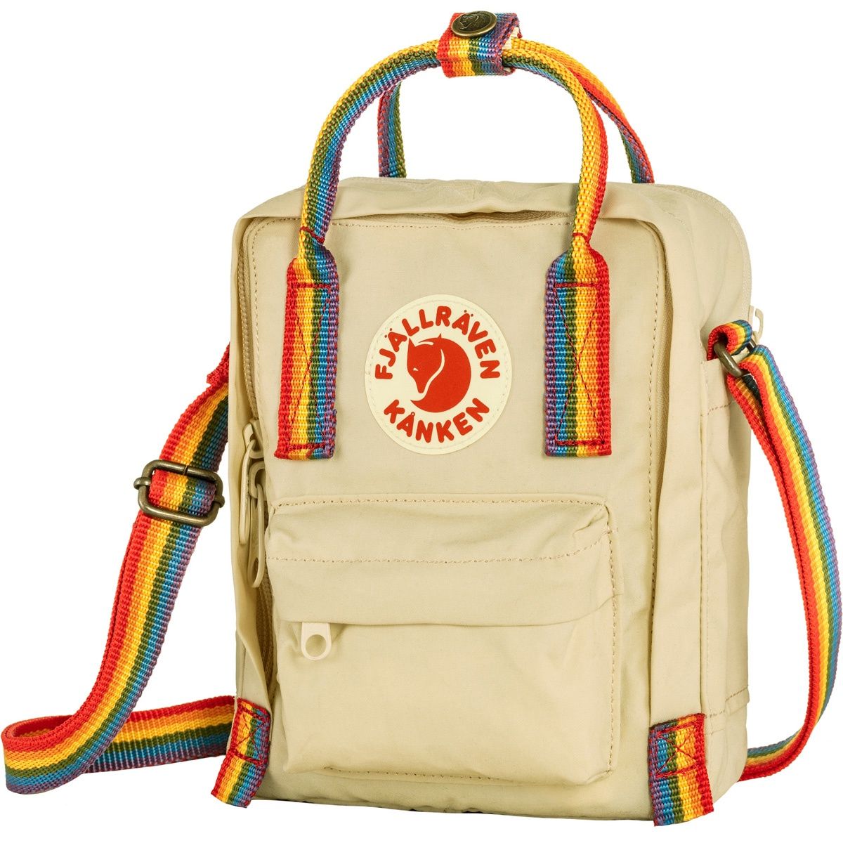 Kanken Rainbow Sling, Color: Light Oak/Rainbow Pattern