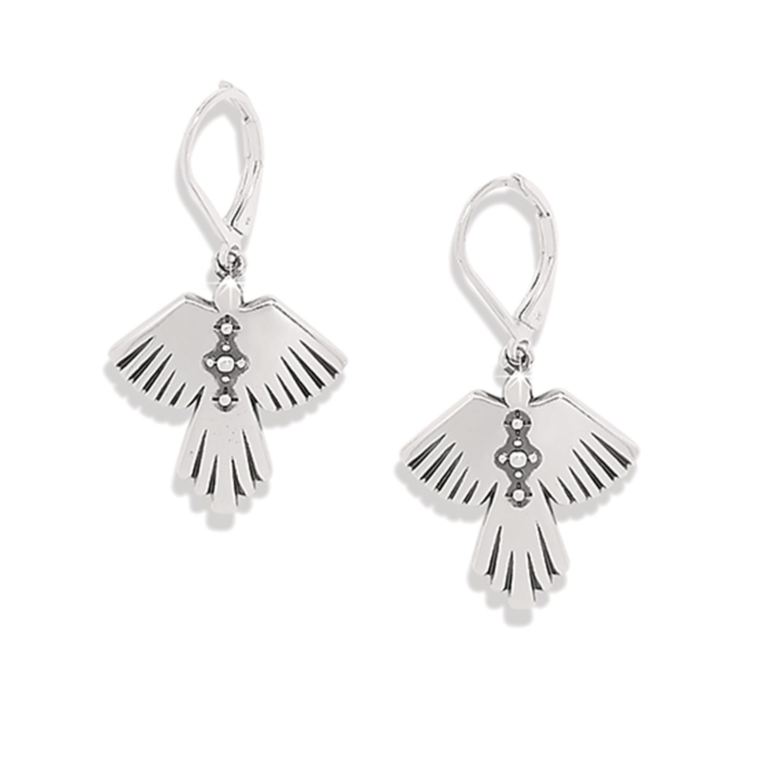 Mosaic Mojave Flight Leverback Earrings, Color: Silver