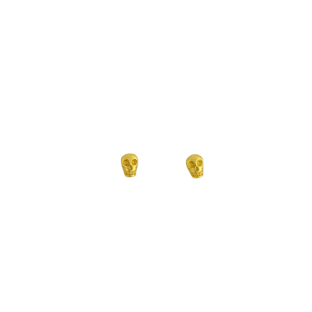 Sweet Skull Studs in Gold, Color: Silver