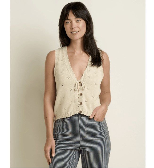 Toad&amp;Co Bianca Tie Women's Tank Top, Color: Almond, Size: Large