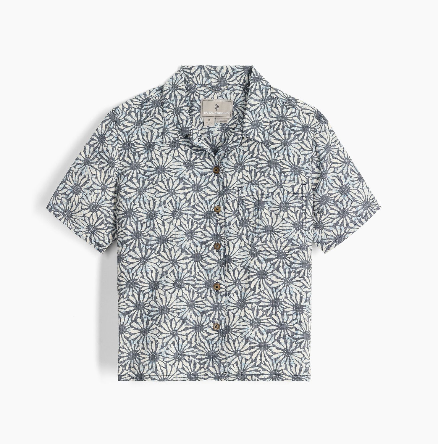 Women&#39;s Camino Pucker Short Sleeve Shirt, Color: Deep Blue Caledonia Pt, Size: Small