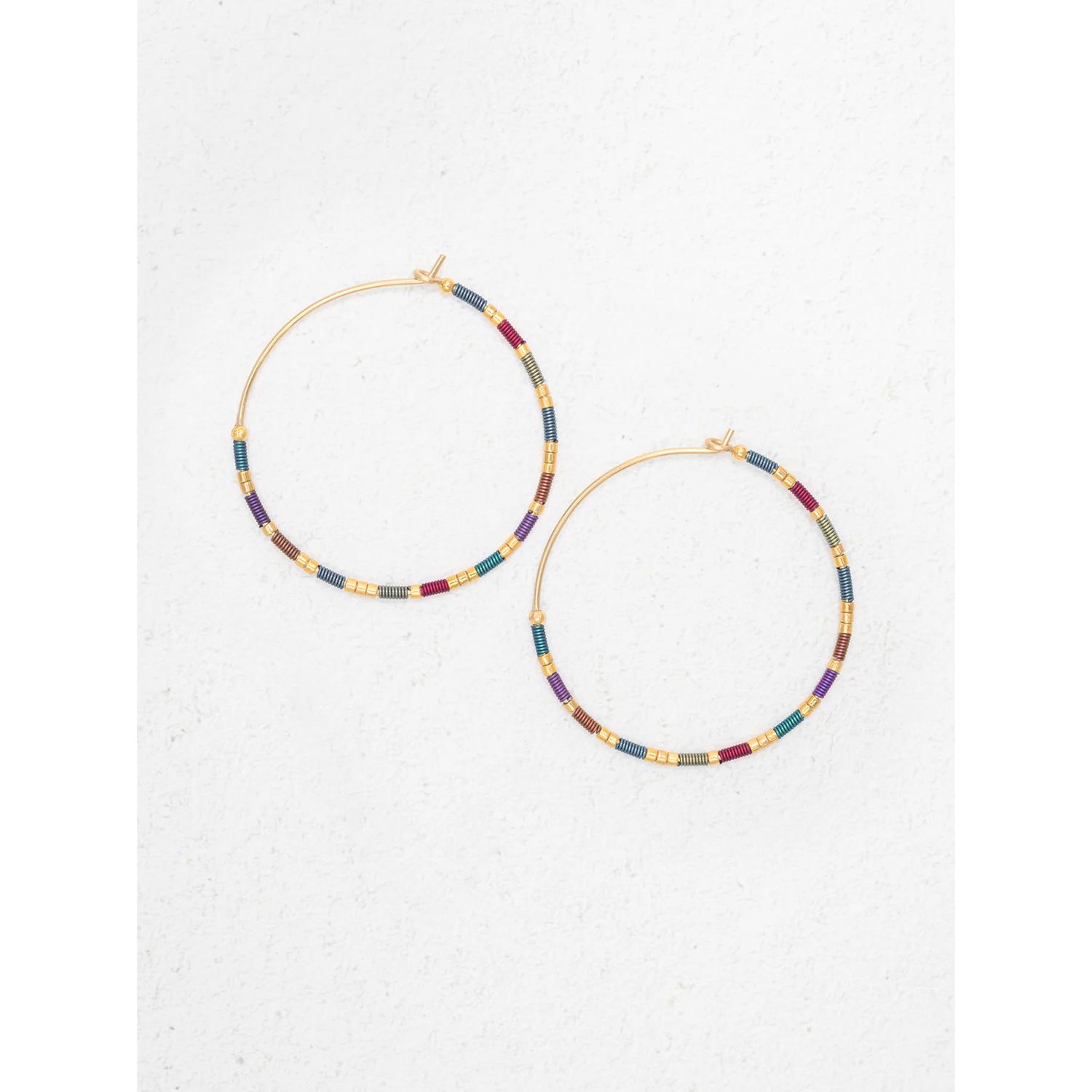 Sierra Large Hoop Earrings, Color: Multi