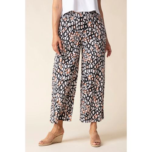 Linen Inner Circle Easy Flood Pant, Color: Oatmeal, Size: Small