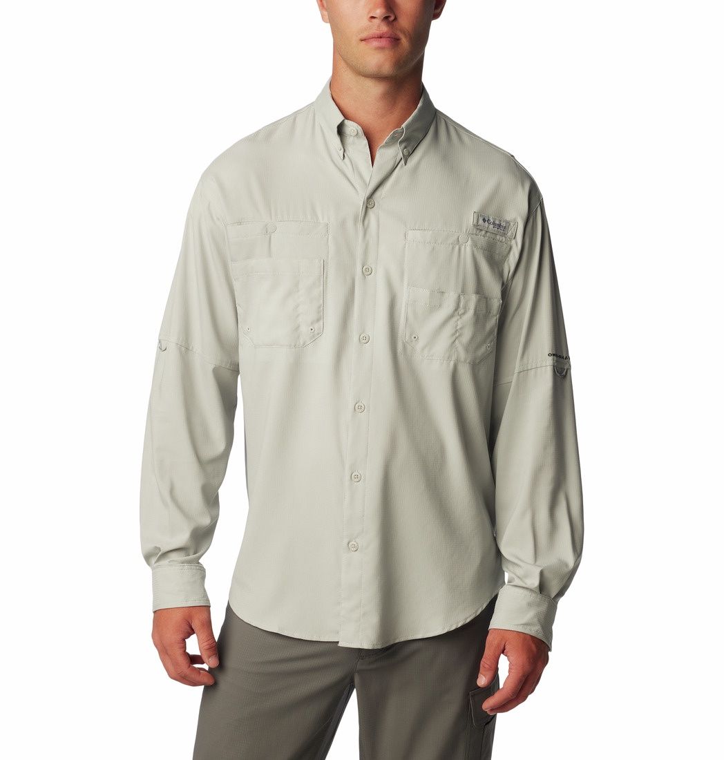 Tamiami II Long Sleeve Men&#39;s Shirt, Color: Cool Grey, Size: Medium