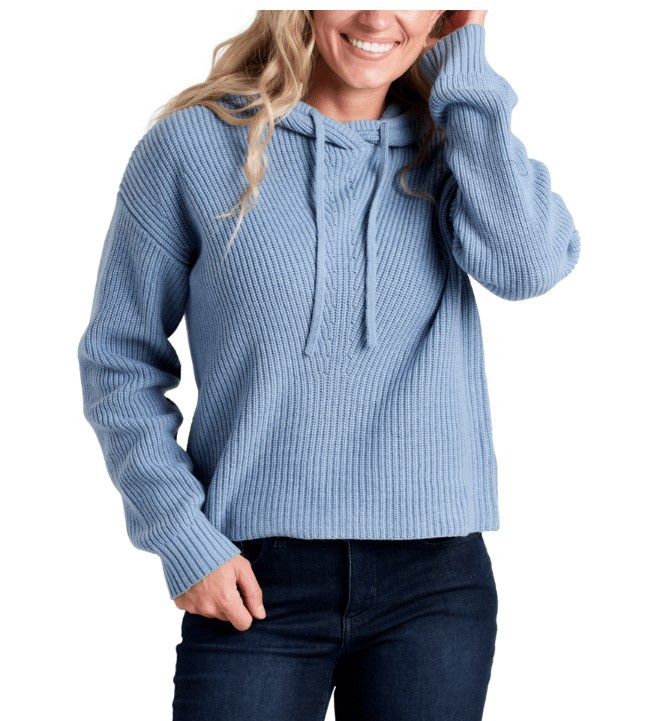 Fireside Sweater Hoody, Color: Neptune, Size: Small