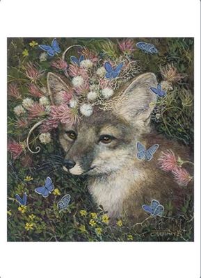 Card - Fox In Plumes