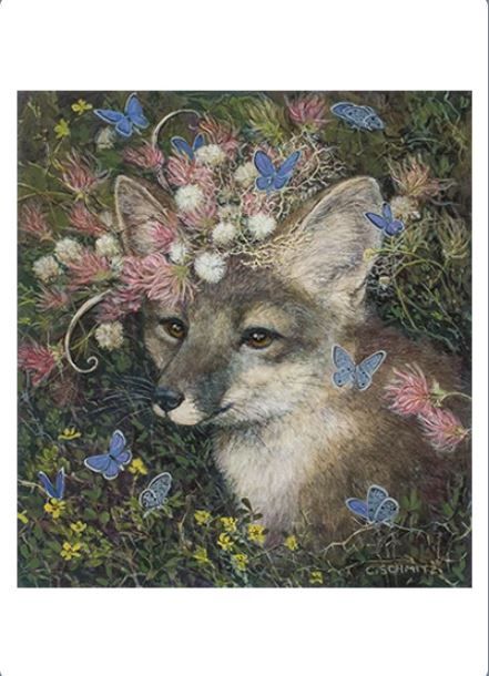 Card - Fox In Plumes