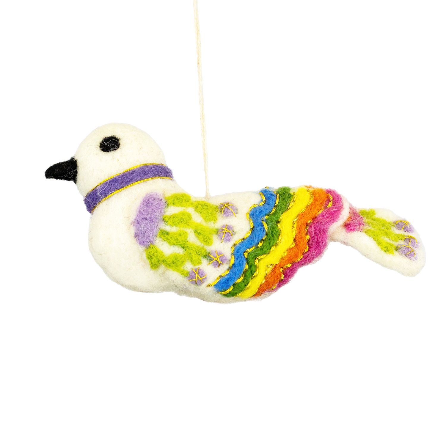 Ornament-Bella Bird White