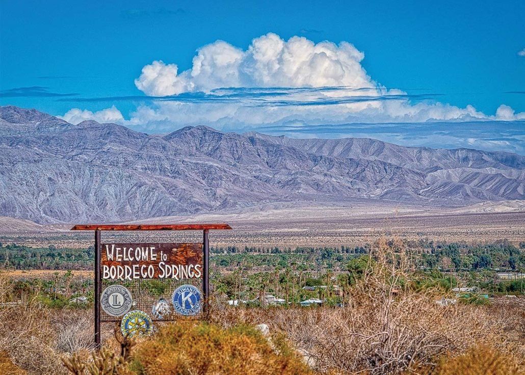 Postcard, Borrego Springs Welcome Sign
