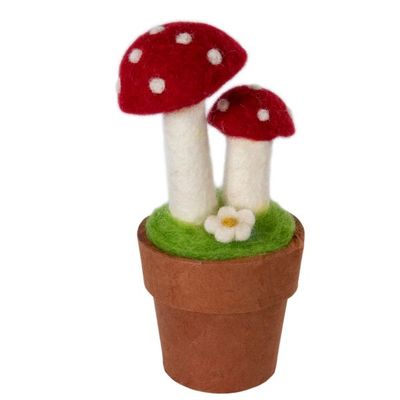 Twin Fairy Mushroom-Red