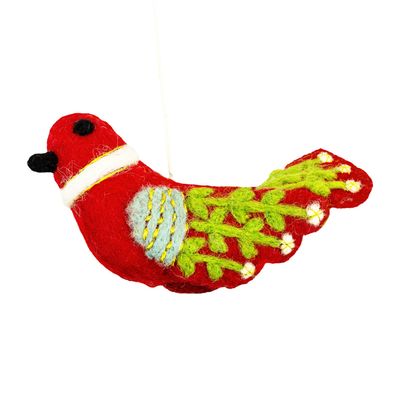 Ornament-Bella Bird Red