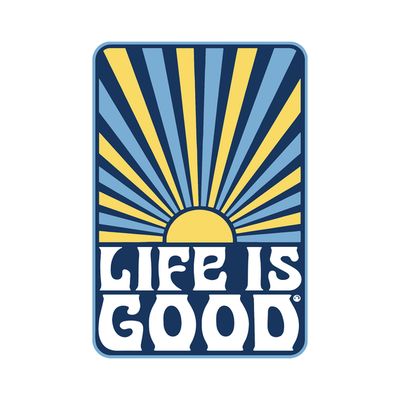 Retro Sunburst Small Die Cut Sticker