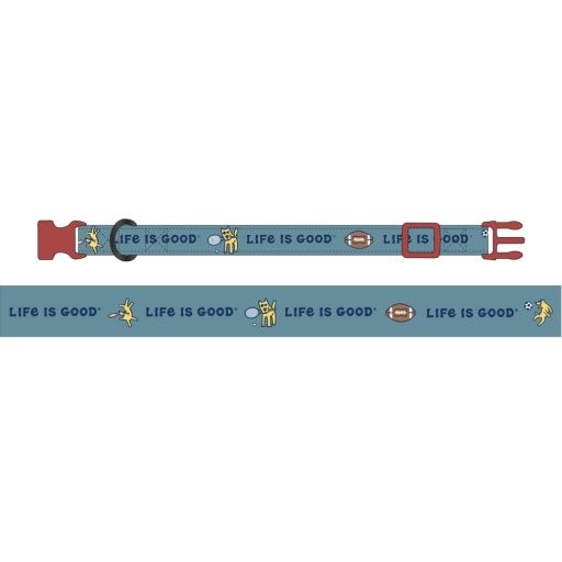Life is Good Sports Icons Dog Collar
