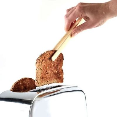 Bamboo Toast Tong w/Magnet