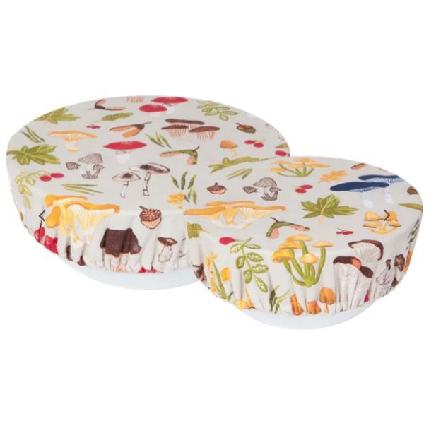 Bowl Covers Set of 2 - Field Mushrooms