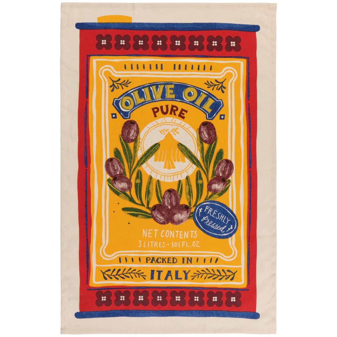 Dishtowel Printed - Olive Oil