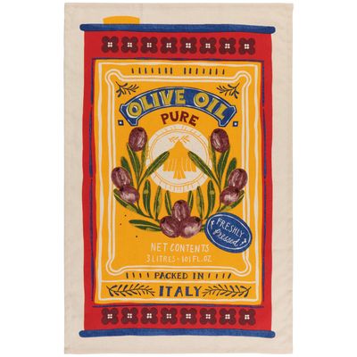Dishtowel Printed - Olive Oil