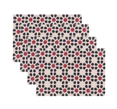 Placemat Set of 4 - Mosaic Midnight Wine