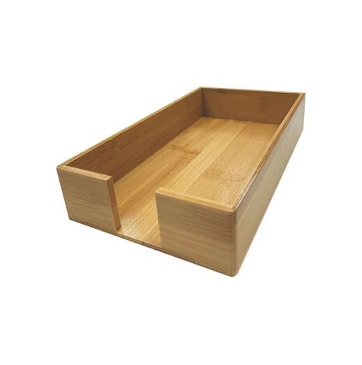 Bamboo Guest Towel Napkin Caddie
