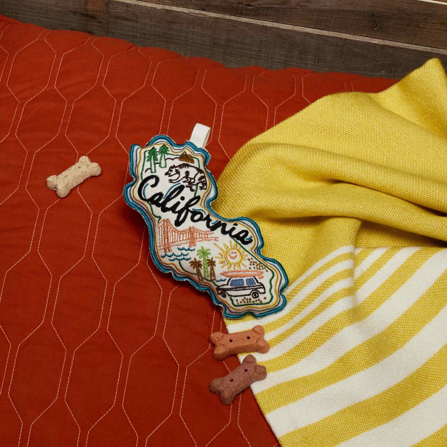 Wish You Were Here Dog Toy - California