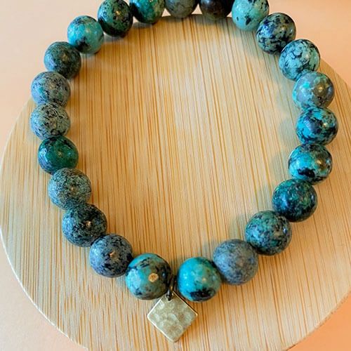 African Turquoise Mala Bracelet