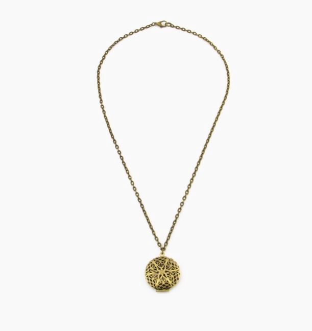 Bronze Locket - Circular Wishing