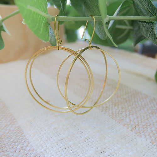 Large Double Circle Earrings