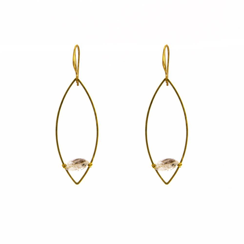 Herkimer Floating Marquise Earrings