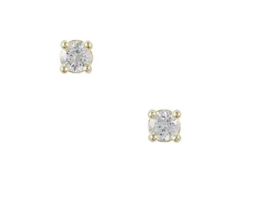 Gold Plated CZ Stud-3mm