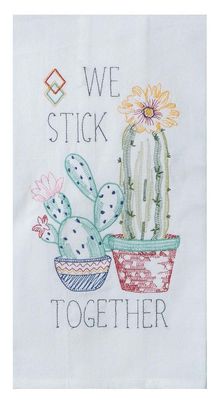 Flour Sack Towel Cactus Garden