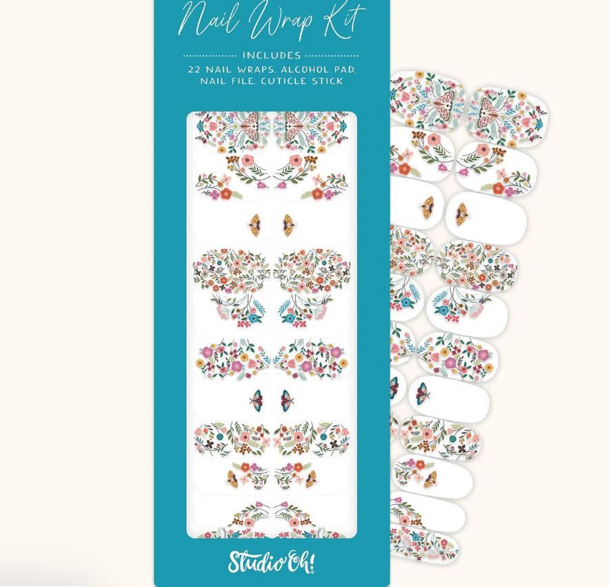 Mani Nail Wrap Kit - Floral Moths