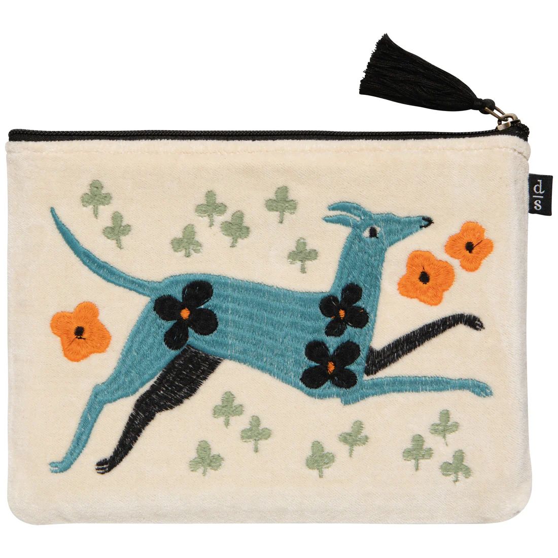 Embroidered Pouch - Dogwood
