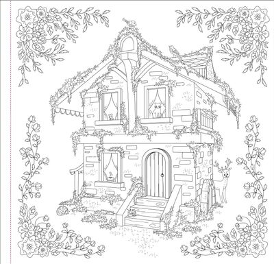 Peter Pauper Press Coloring Book-Cottagecore